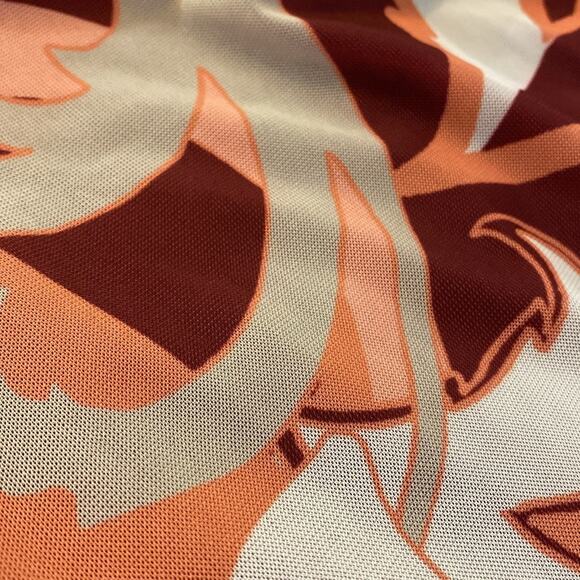 G by Guiliana Mesh Tiered Boho Peasant Dress Peach Burgundy Size MP - Picture 8 of 8